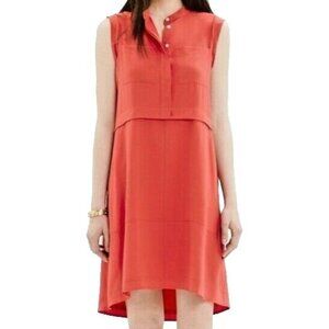Madewell Coral Sleeveless Midi Dress